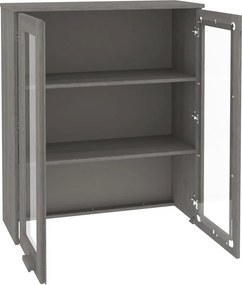 vidaXL Πάνω Μέρος Ντουλαπιού HAMAR Αν. Γκρι 85x35x100 εκ. Μασίφ Πεύκο