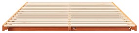 vidaXL Κρεβάτι δαπέδου Καφέ κεριού 140 x 200 cm Μασίφ ξύλο πεύκου