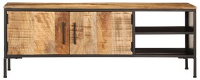 vidaXL Έπιπλο Τηλεόρασης 110x35x40 εκ. Ακατέργαστο Μασίφ Ξύλο Μάνγκο