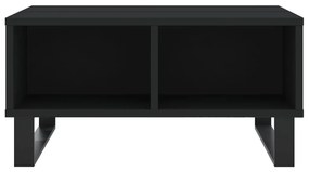vidaXL Τραπεζάκι Σαλονιού Μαύρο 60x60x30 εκ. από Επεξεργασμένο Ξύλο