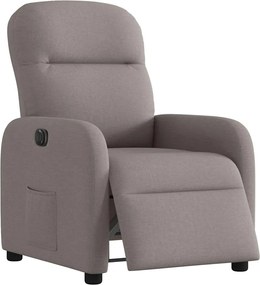 vidaXL Πολυθρόνα Ανακλινόμενη Ηλεκτρική Taupe Υφασμάτινη