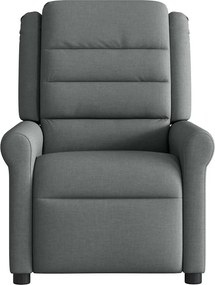 vidaXL Πολυθρόνα Ανακλινόμενη Ηλεκτρική Σκούρο Γκρι Υφασμάτινη