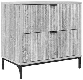 vidaXL Κομοδίνο Γκρι sonoma 63.5 x 36 x 61 εκ Επεξεργασμένο ξύλο