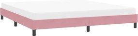 vidaXL Πλαίσιο κρεβατιού χωρίς στρώμα Ροζ 200x220 cm Βελούδινο