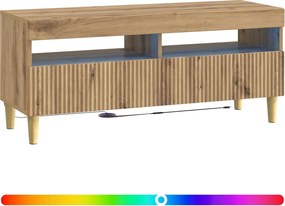 vidaXL Ντουλάπα LED Τηλεόρασης Artisan Δρυς Επεξεργασμένο Ξύλο