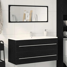 vidaXL Ντουλάπι Νιπτήρα Μπάνιου Μαύρο Δρυς 100x38,5x48 εκ. από Τεχνητό Ξύλο
