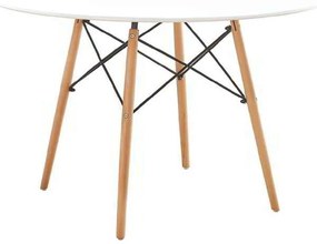 Τραπέζι Wood ART Λευκό D.120cm H.71cm
