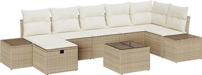 vidaXL Σετ Καναπέ με μαξιλάρι 8 pcs συνθετικό ρατάν