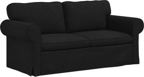 vidaXL Σετ Καναπέ 2 pcs Μαύρο 175 x 82 x 80 εκ ύφασμα