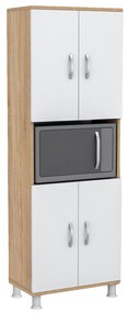 KITCHEN FURNITURE/CABINET RAD  MELAMINE IN SONAMA-WHITE 56x32x165Hcm.