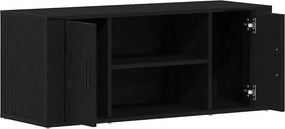 vidaXL Ντουλάπι TV 100 x 35 x 40 εκ Μαύρη δρυς Επεξεργασμένο ξύλο