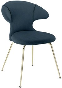 Καρέκλα Τραπεζαρίας Time Flies Horizons S 590-15C5901-1 57x59x83cm Blue-Brass Umage Steel,Polyester