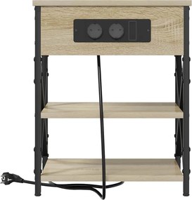 vidaXL Κομοδίνο 2 τεμ. Δρύς Sonoma 41 x 31 x 51 εκ. Επεξεργασμένο Ξύλο