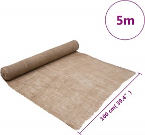 vidaXL Ρολό Γιούτας 1x5 μ. 100% Γιούτα 200 γρ./τ.μ.