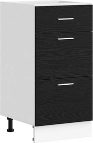 vidaXL Βάση Ντουλάπας Κουζίνας Μαύρη Δρυς 40 x 46 x 81,5 cm