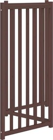 vidaXL Πύλη σκύλου πτυσσόμενη 3 πάνελ καφέ δρυς 150 εκ. Μασίφ Ελάτη
