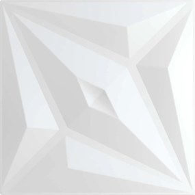 vidaXL Πάνελ τοίχου Αστέρι 12 pcs Άσπρο Αστέρι 50 x 50 cm Φελιζόλ XPS