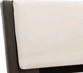 vidaXL Σκελετός Κρεβατιού με LED χωρίς Στρώμα Γκρι και Λευκό 120x190 εκ.