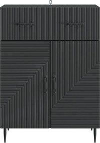 vidaXL Πλαϊνό γραφείο Μαύρο 66 x 34,5 x 89,5 εκ Επεξεργασμένο Ξύλο