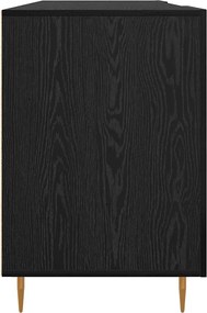 vidaXL Γραφείο με ράφι Μαύρη δρυς 140 x 50 x 75 εκ. Επεξεργασμένο ξύλο