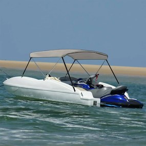 vidaXL Τέντα Σκάφους με 2 Αψίδες Γκρι 150x120x110 εκ.
