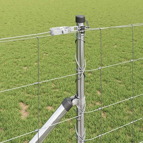 vidaXL Συρματόπλεγμα με ακίδες 50 x 1 m Ασημί Δίχτυ