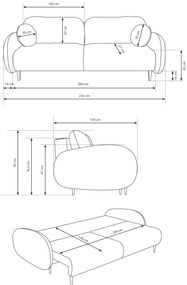 Καναπές - κρεβάτι Saron-Gkri Skouro