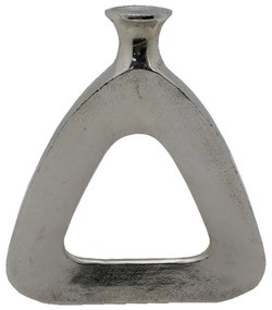 ABSTRACT TRIANGLE ΒΑΖΟ ΑΛΟΥΜΙΝΙΟ SILVER NICKEL 33x5xH38cm