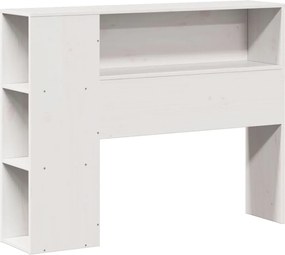 vidaXL Κρεβάτι Βιβλιοθήκη Χωρίς Στρώμα Λευκό 75x190 εκ Μασίφ Πεύκο