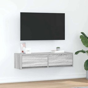 vidaXL Κονσόλα Τηλεόρασης Γκρι Σονομά 100x31x25,5 εκ Επεξεργασμένο Ξύλο
