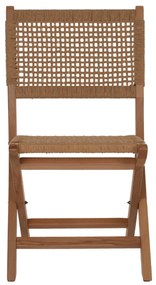 Καρέκλα C9411.01 Αναδιπλούμενη από Οξιά και Σχοινί Φυσικό 47x58x84Υεκ. 47x58x84 εκ.