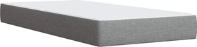 vidaXL Κρεβάτι Boxspring με Στρώμα Ανοιχτό Γκρι 100x200 εκ. Υφασμάτινο