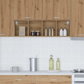vidaXL Κρεμαστό ντουλάπι με αποθήκευση Artisan Oak 30 x 29,5 x 100 εκ.