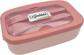 Πλαστικό Δοχείο Φαγητού 800ml με Μαχαιροπίρουνα - Ροζ