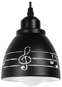 GloboStar NOTA Μοντέρνο Κρεμαστό Φωτιστικό Μονόφωτο Καμπάνα, Ντουί E27 Μαύρο Χρώμα