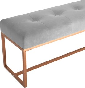 vidaXL Πάγκος Γκρι 110 x 36 x 45 εκ. Βελούδινος