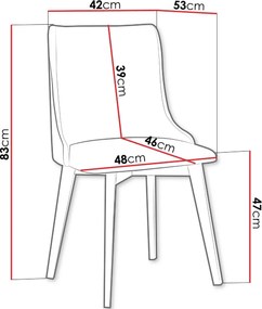 Καρέκλα Monti V-Prasino - 48.00Χ53.00Χ83.00cm