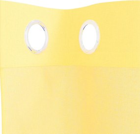 vidaXL Voile κουρτίνες με ροδέλες 2 τεμάχια Κίτρινο