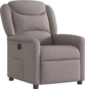vidaXL Πολυθρόνα Ανακλινόμενη Ηλεκτρική Taupe Υφασμάτινη