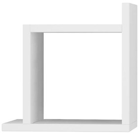 Ραφιέρα τοίχου μελαμίνης Jocasta Megapap χρώμα λευκό 30x22x30εκ. - Μελαμίνη - GP037-0001,4