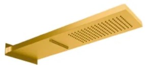 Almar Gold Brushed PVD Επίτοιχη κεφαλή ντους 2 ροών