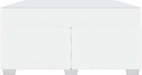 vidaXL Σκελετός Κρεβατιού με στρώμα Λευκό 140 x 200 cm ύφασμα