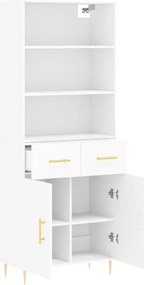 vidaXL Ντουλάπι Λευκό 69,5x34x180 εκ. από Επεξεργασμένο Ξύλο