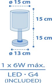 Baby Teddy Blue επιτραπέζιο φωτιστικό (41571T)