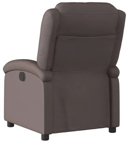 vidaXL Πολυθρόνα Ανακλινόμενη Σκούρο Καφέ από Γνήσιο Δέρμα