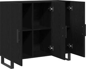 vidaXL Πλαϊνό γραφείο Μαύρη Οξυά 90 x 34 x 80 εκ. Επεξεργασμένο ξύλο