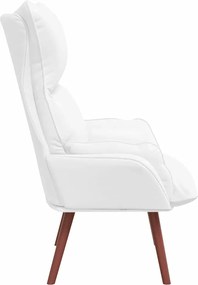 vidaXL Πολυθρόνα Λευκό 69 x 74 x 93 εκ. Δερματίνη