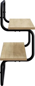 vidaXL Ράφι Τοίχου 2 Επιπέδων Sonoma Δρυς 80 x 24,5 x 61 εκ