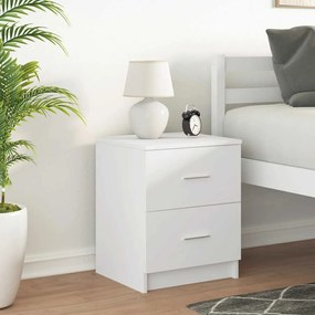 vidaXL Κομοδίνο με 2 Συρτάρια Λευκό 40x36x50 εκ.