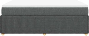 vidaXL Κρεβάτι Boxspring με Στρώμα Σκούρο Γκρι 140x200 εκ Υφασμάτινο